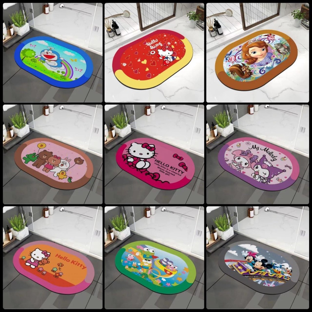 Keset Diatomite Karakter - Karpet Keset Karakter - Keset Lantai - Keset Karakter