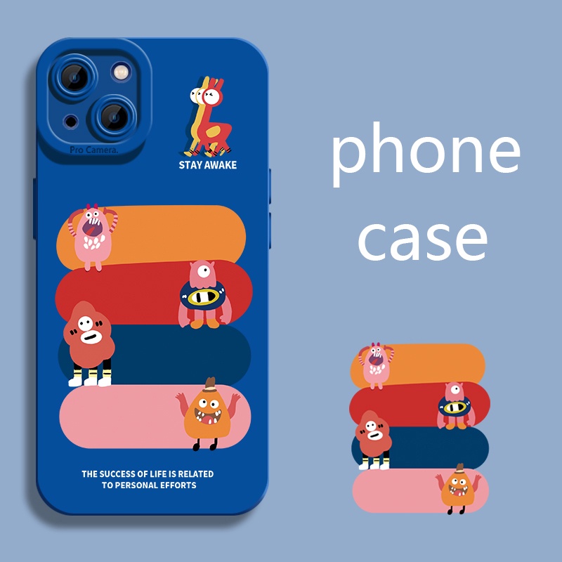 Soft Case Silikon TPU Motif Monster Kecil Lucu Untuk IPhone 14 13 12 11 Pro XS Max X XR Plus