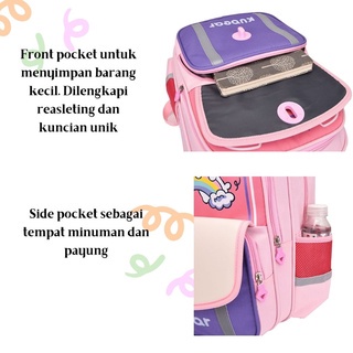 [M.Toys] Tas Ransel Anak Sekolah Kuncian Unik Warna Cakep Kualitas Import Premium -M0208