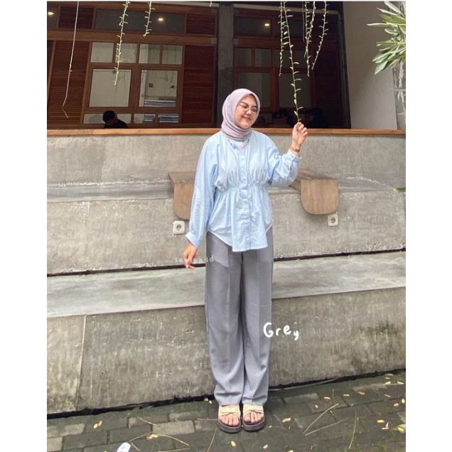 Loose Pants Trousers Wanita - Celana Anti Kusut - Celana Kulot wanita - Celana Kerja Wanita