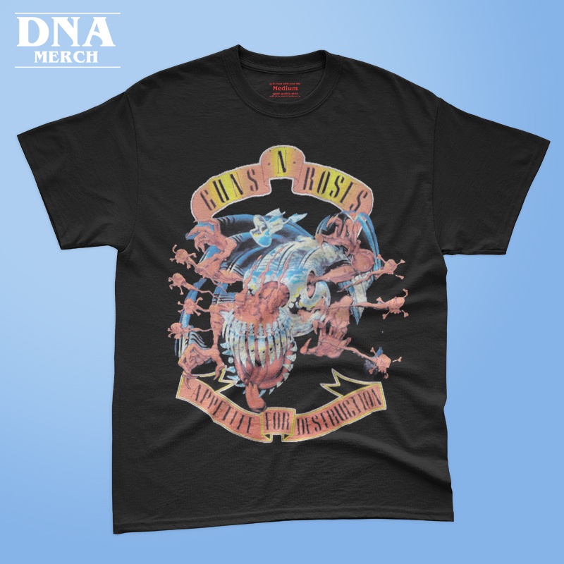 DNA Merch "Guns n Roses"/Kaos Band Guns n Roses/Regular shirt/Tshirt vintage