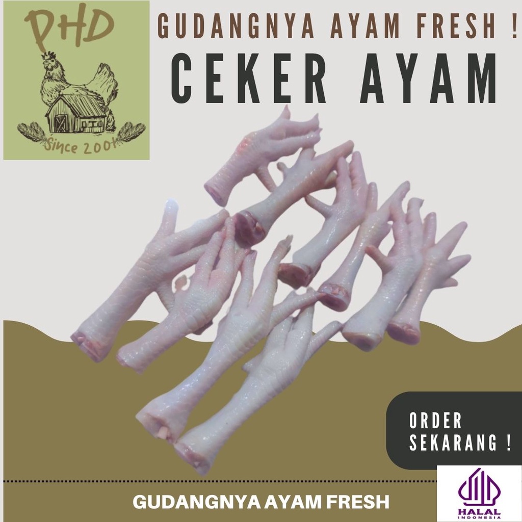 

AYAM PHD - CEKER AYAM - CHIKEN FEET - MURAH - BERKUALITAS - BABY - FRESH 1KG