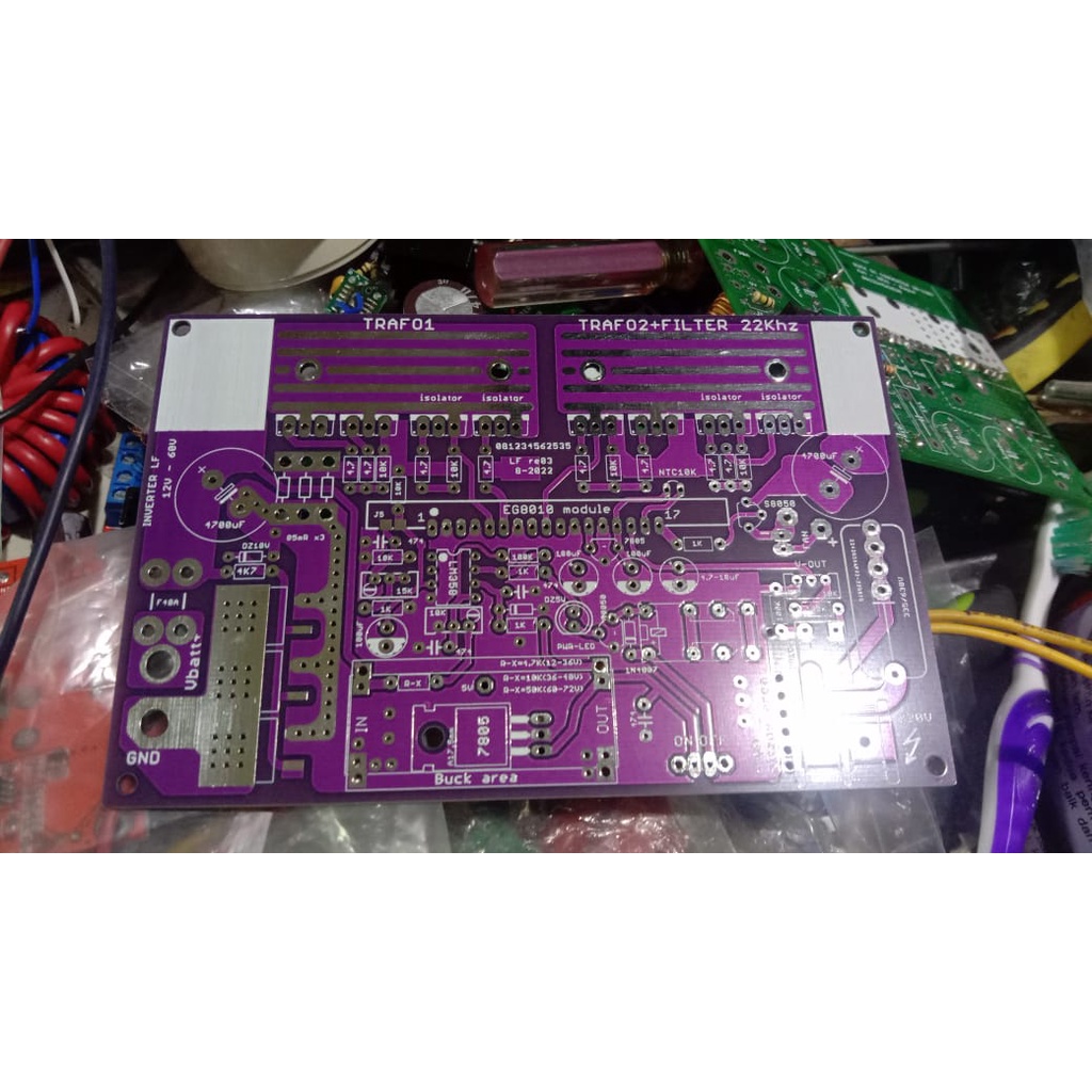 PCB INVERTER PSW PURE SINE WAVE 1000W 1KVA EGS002 LF BONUS SHUNT 5mR Kualitas Bagus