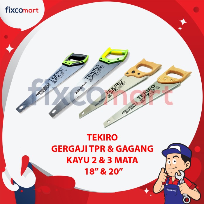 Tekiro Gergaji Kayu 2 Mata 18 Inch / Tekiro Gergaji Potong