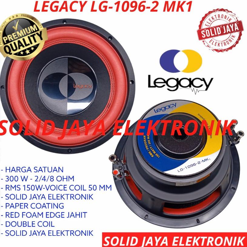 Promo tajir--SPEAKER SUBWOOFER LEGACY 10 INC LG-1096-2 LG 1096-2 INCH 1096 2 DOUBLE COIL KOIL SPEAKE
