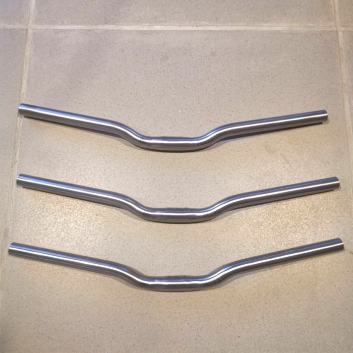 Stang Handlebar H&H Titanium Lowrise Original Stang Silver Kreuz Bromptonn