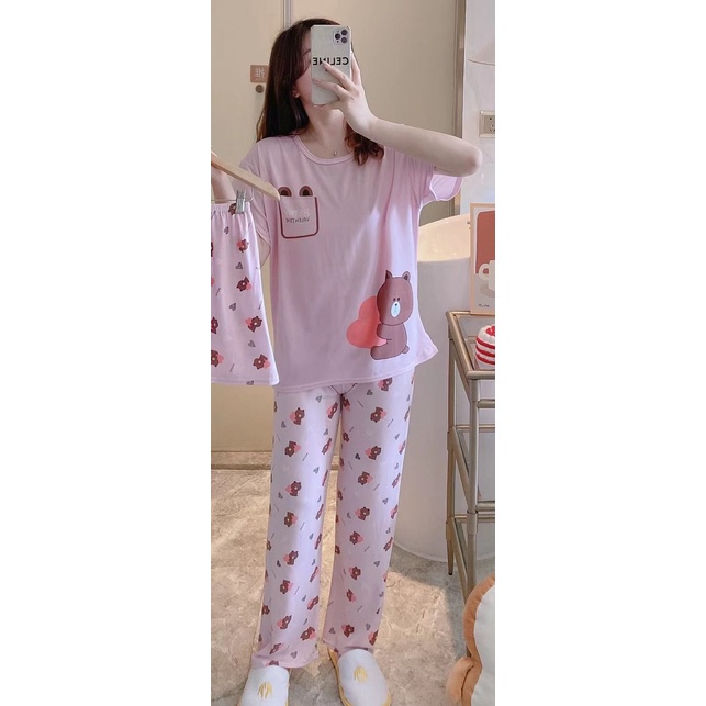 KAWAI BAJU TIDUR PIYAMA SETELAN CP LD 110 LUCU IMPORT