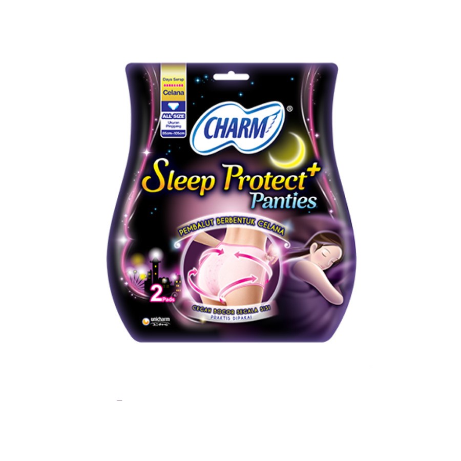 CHARM Sleep Protect Plus 2 Pads All Size - Pembalut Celana