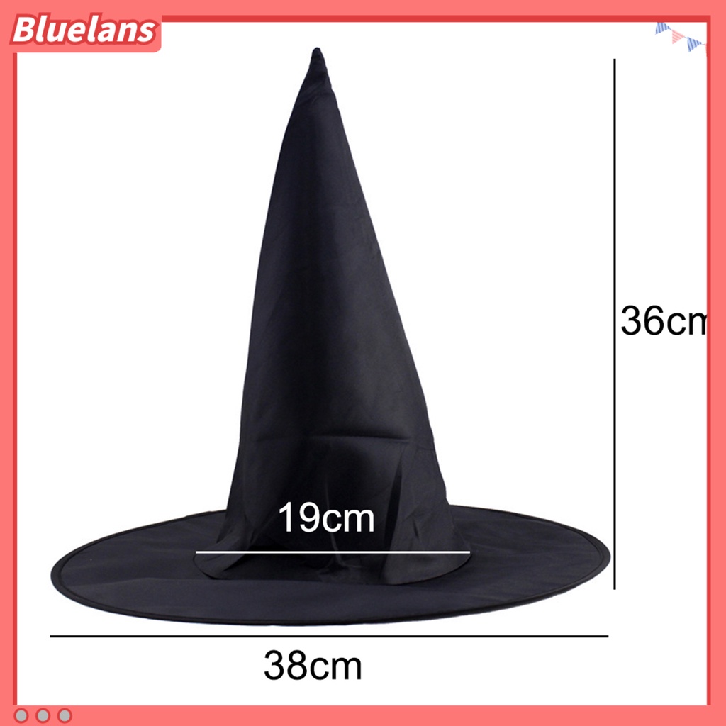 Topi Penyihir Portable Bahan Kain Oxford Breathable Untuk Cosplay Halloween