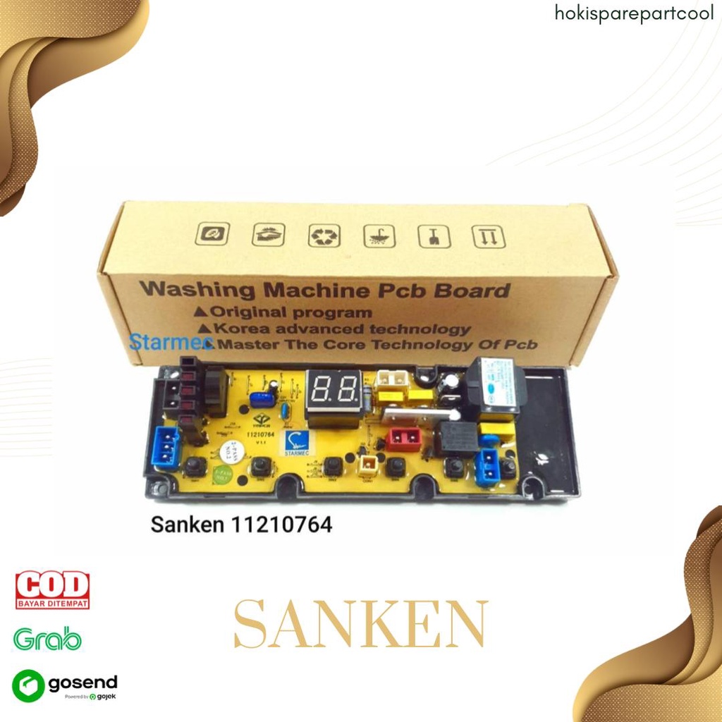 MODUL PCB MESIN CUCI SANKEN AW-S807J 6 TOMBOL