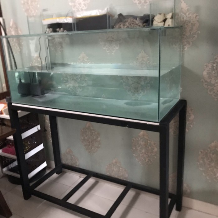 Aquarium 100X50X50 Alas 10'Mm Dan Rak Nya #Putra Aska