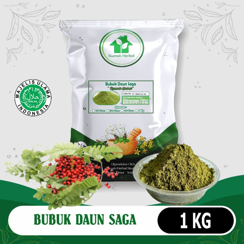

Bubuk daun saga murni kemasan 1kg