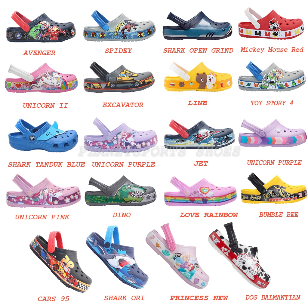 Crocs ANAK FUN LAB / Crocs Karakter / Crocs Anak / Sandal Anak / Sepatu Sandal Anak / Crocs KIDS