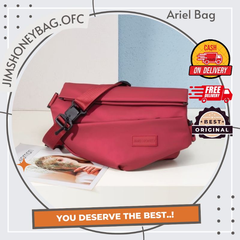 TAS SELEMPANG DADA PUNGGUNG WANITA CEWEK COWOK BESAR KULIT ANTI AIR SIMPLE BRANDED JALAN SANTAI OOTD