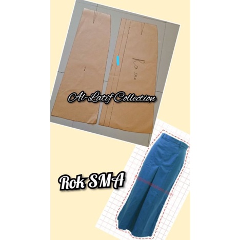 pola instan / pola jiplak ROK SMA