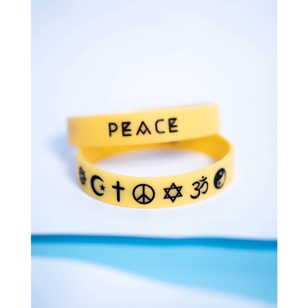 PEACE - Kuning GLOW | Gelang Karet Silicone by Embracelet