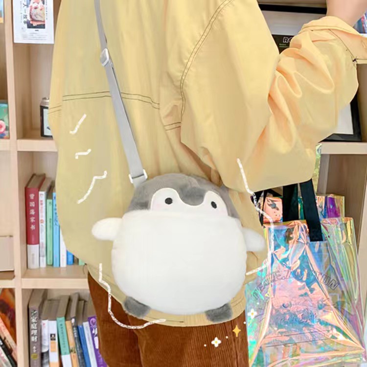 cod☜☞ready Tas Selempang Ransel Wanita Fashion Motif Kartun Karakter Hewan pinguin Anak &amp; Dewasa lagilaku