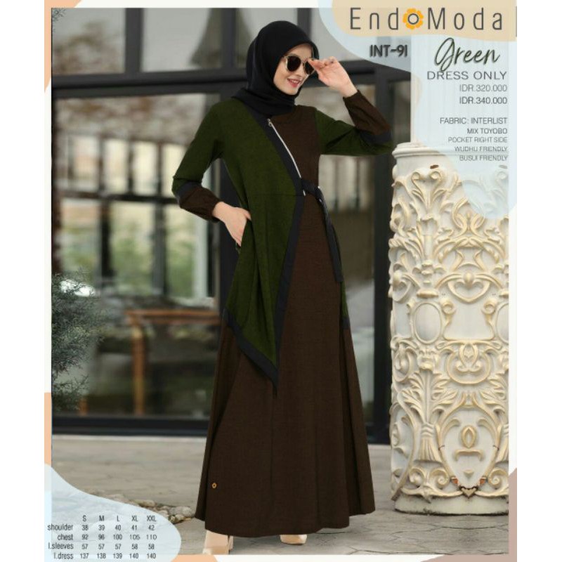 Gamis Endomoda INT 91 (Gamis Polos Murah)