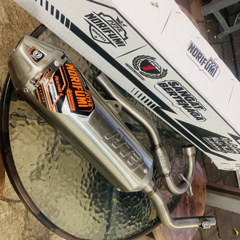 KNALPOT ORIGINAL NORIFUMI ROCKET 4 TITANIUM HONDA CRF 150 L