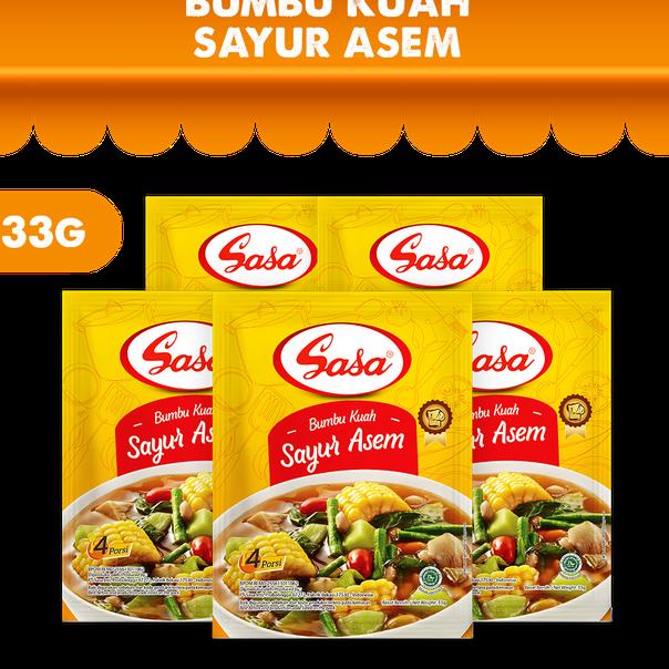 

ㆊ Sasa Bumbu Kuah Sayur Asem 33 gr x 5 Pcs NEW PRODUCT 2996 ☁