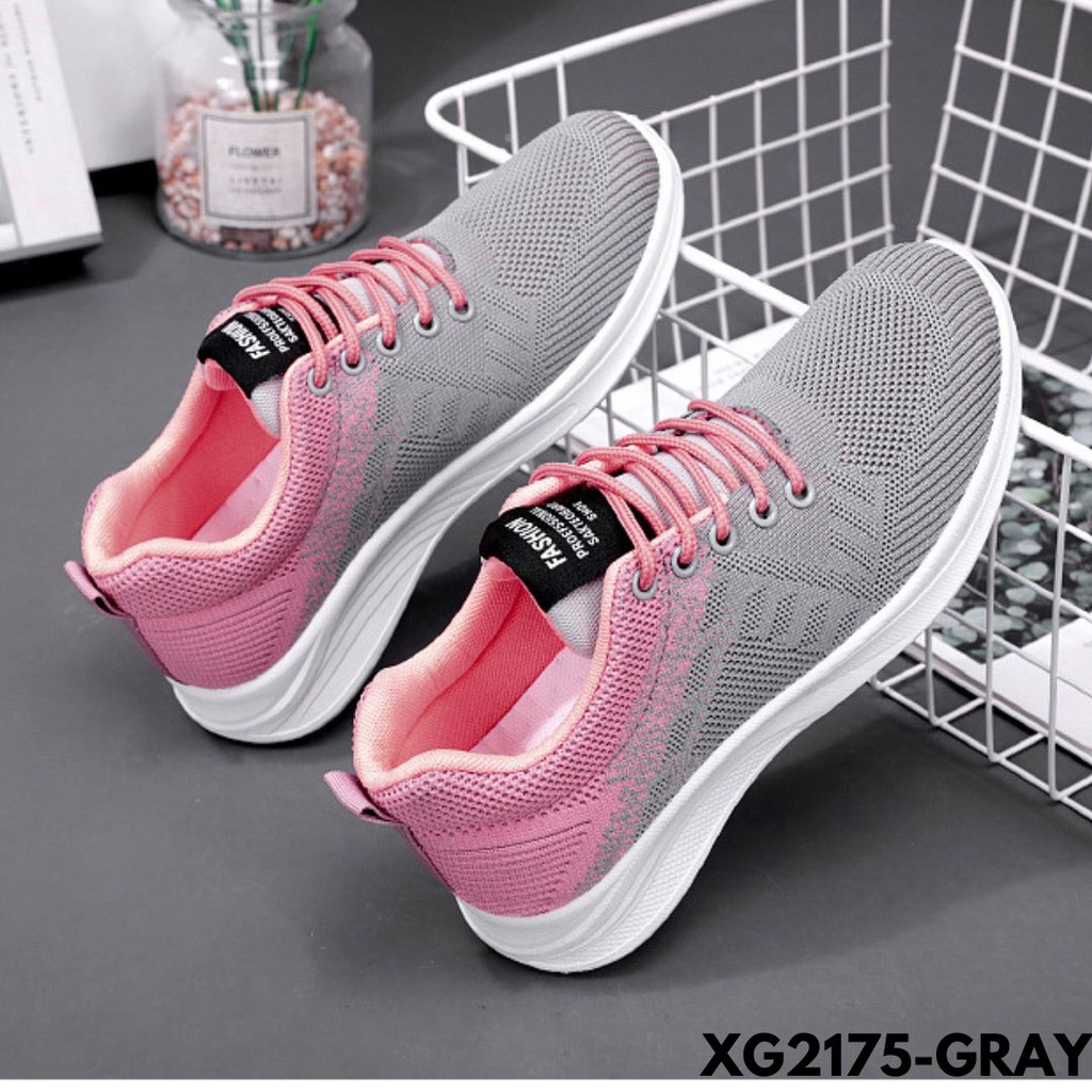 SEPATU WANITA SNEAKERS PERGI JALAN SANTAI KEREN BANGET BAHAN MESH IMPORT G2175