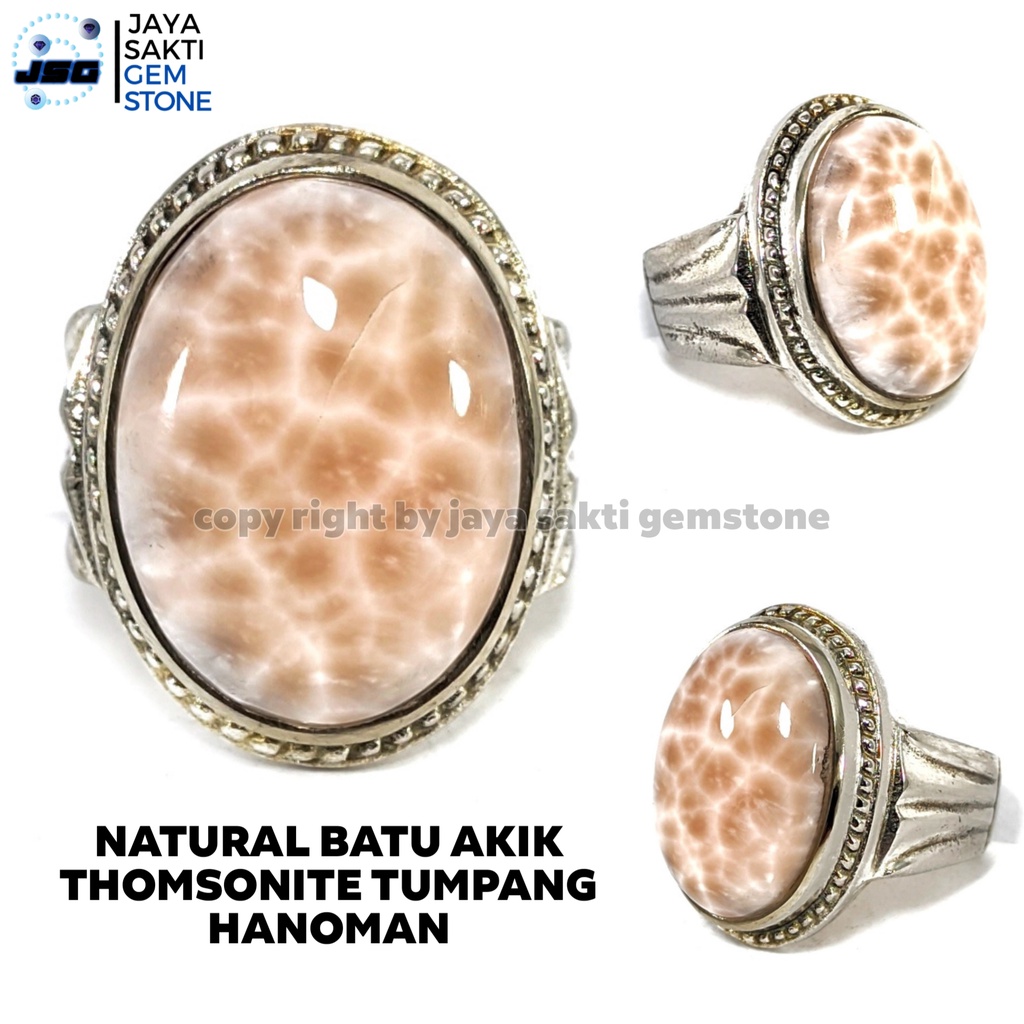 Natural Batu Akik Thomsonite Tumpang Hanoman TH04