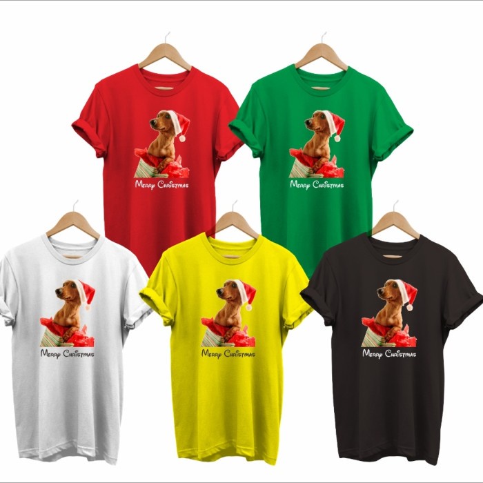 BAJU NATAL - KAOS NATAL DOG LOVER - TSHIRT NATAL DOG LOVER MDL 4