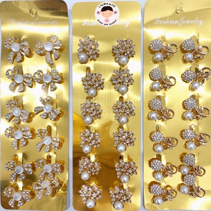 Peniti Bros Dagu Pita Murah Hijab Pin 12pc Grosir Lusinan