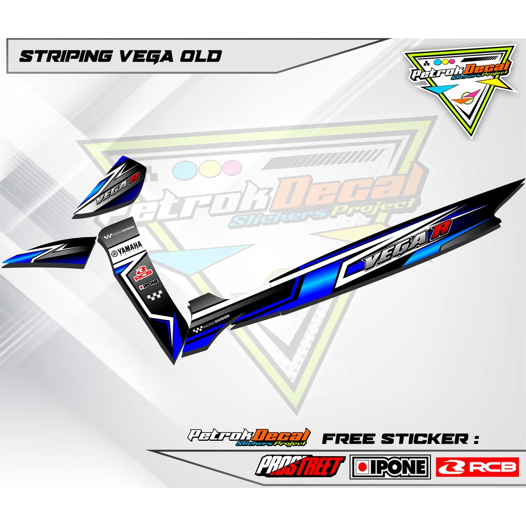 Striping Stciker Variasi Vega R Lama Striping List Yamaha Vega Racing