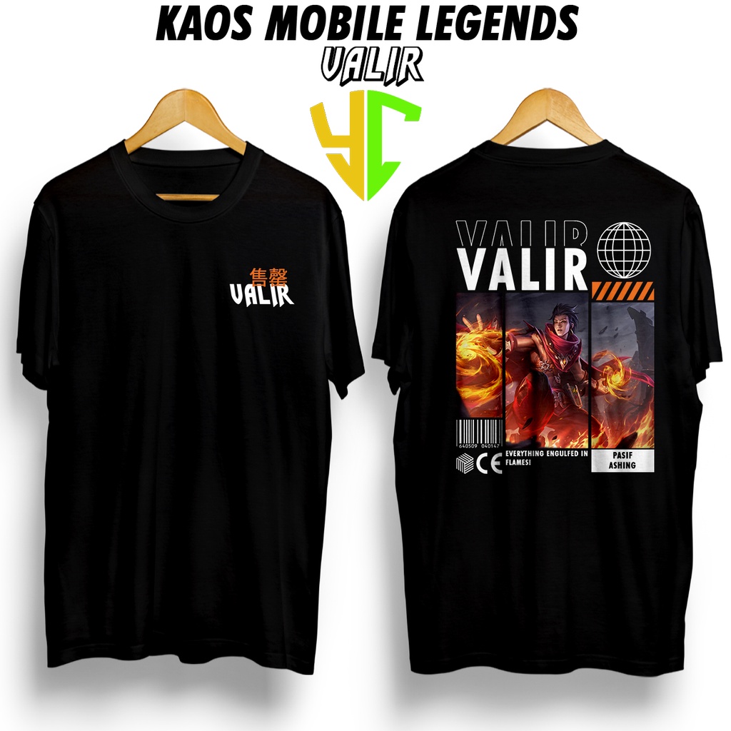 YC Kaos StreetWear Hero ML (VALIR PALE FLAME) Bisa Request Hero, Kaos Pendek Pria Kaos Premium Kaso 