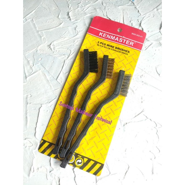 KENMASTER 3 PCS 7&quot; Sikat Kawat Mini Wire Brush 3pcs 3in1