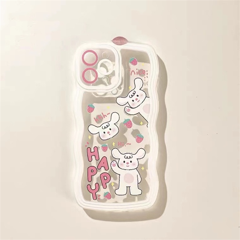 Soft Case Silikon Glossy Motif Kartun Anak Anjing Untuk iPhone 14 13 12 11 Pro Max X Xr Xs Max 8 7 6 6s Plus