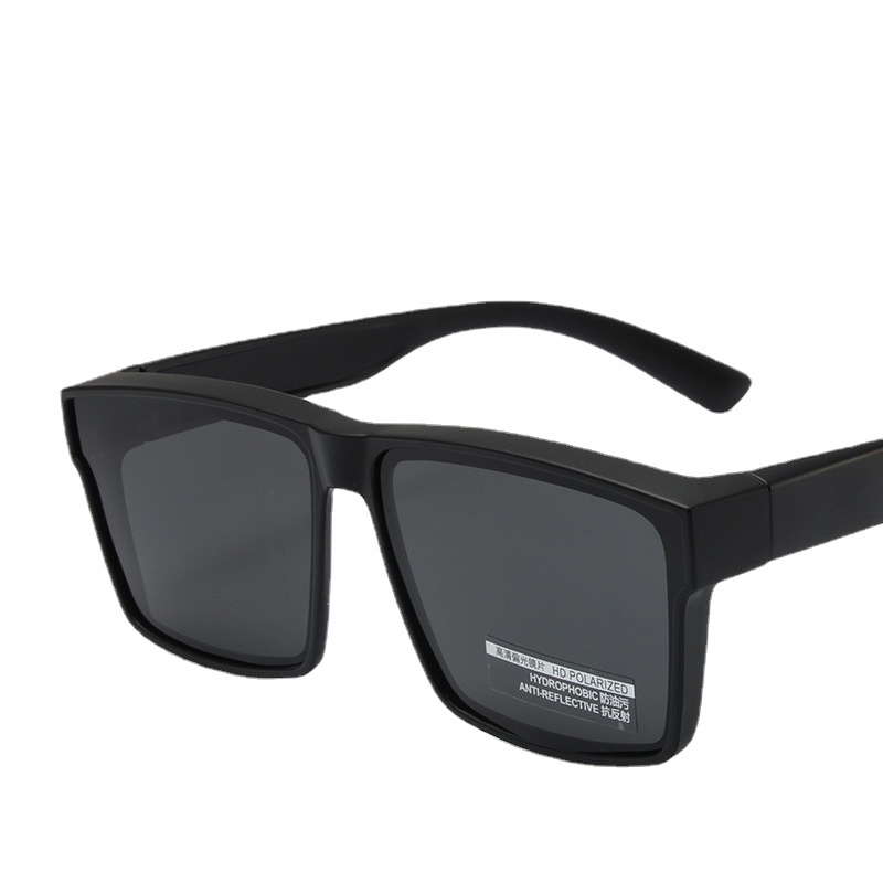 Set Kacamata Hitam Lensa Polarisasi Myopia Anti ultraviolet Untuk Pria Mengemudi