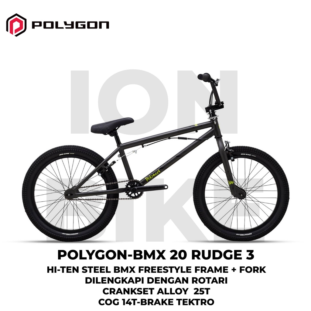 Sepeda BMX Anak 20 Inch Polygon Rudge 3 Rotari Rotor Freestyle Stang Bisa Diputar Terbaru Murah Komp