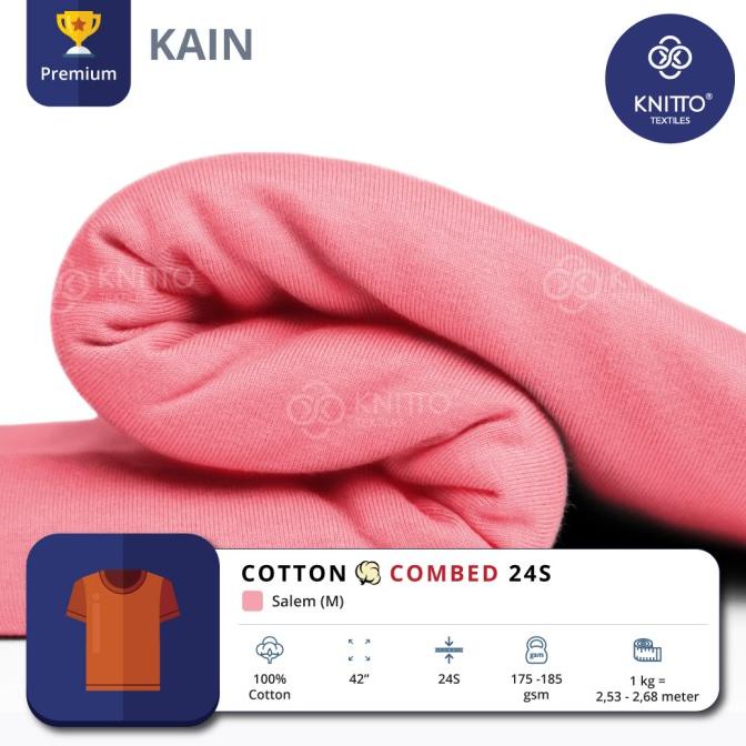 KAIN COTTON COMBED 24S SALEM (BAHAN KAOS)