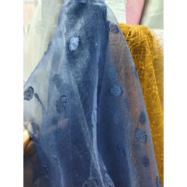bahan/kain organza koin
