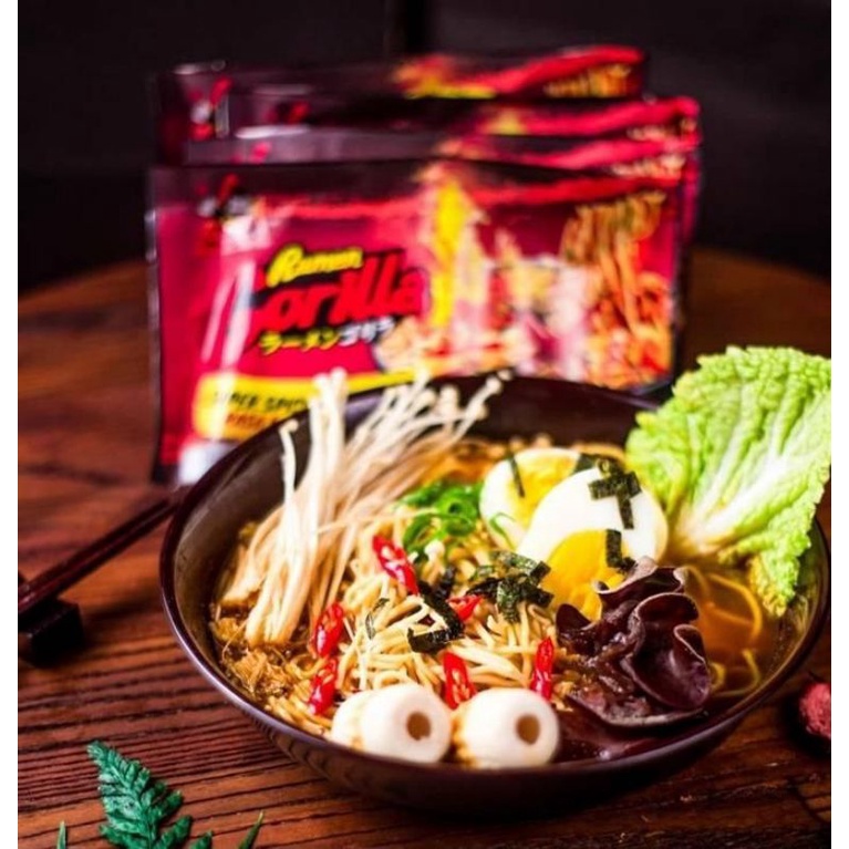 

RAMEN Gorilla kuah level 1 berat 120 g