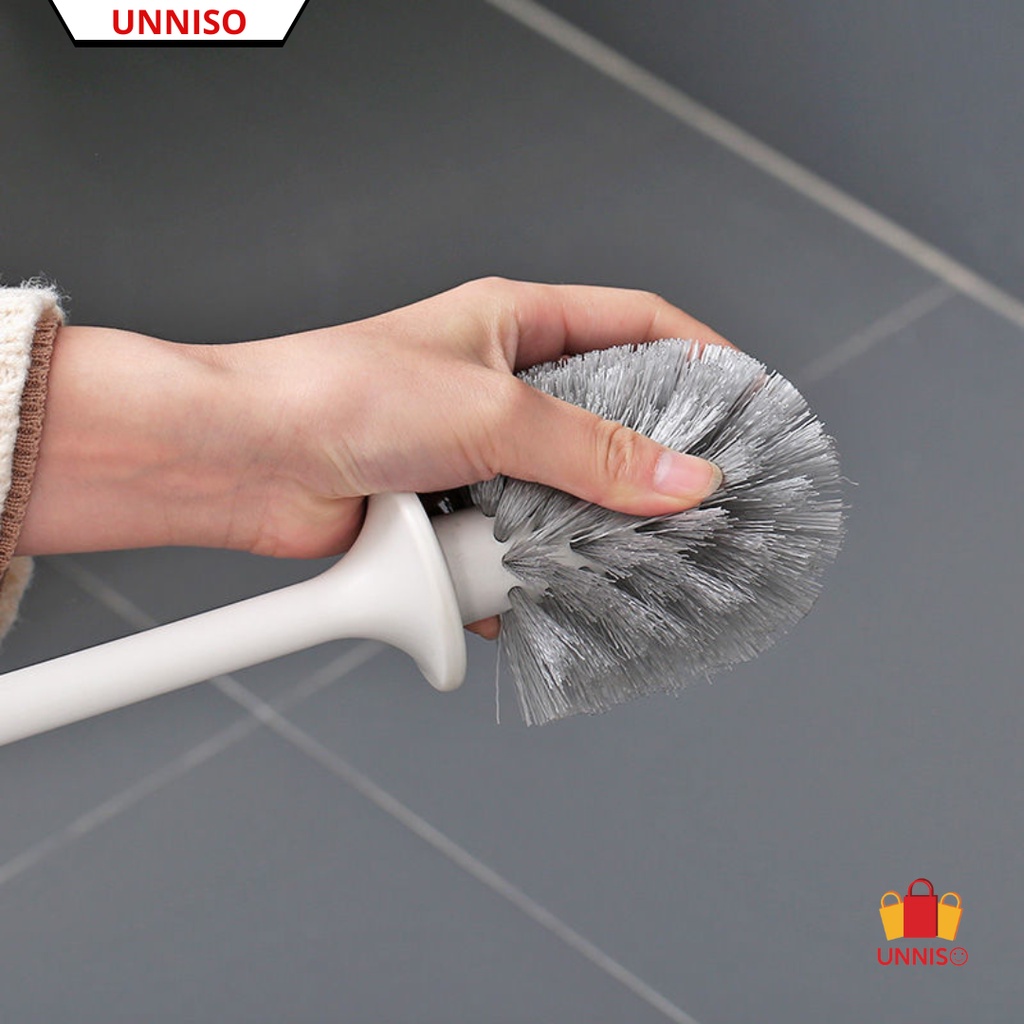 UNNISO - Long Handle Toilet Brush Set Wall Hanging Cleaning Tanpa Wadah