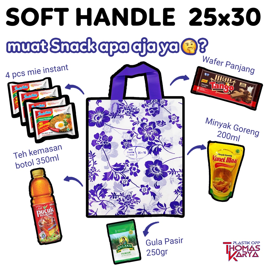 

RB Plastik Hajatan 25x30 22x25 20x30 isi 50 Softhandle Berkat Kekinian BATIK Bingkisan Snack