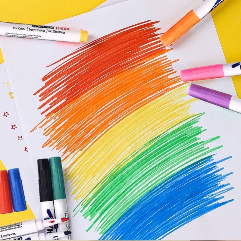 8 / 12 Warna Spidol Whiteboard Handmade DIY Untuk Anak