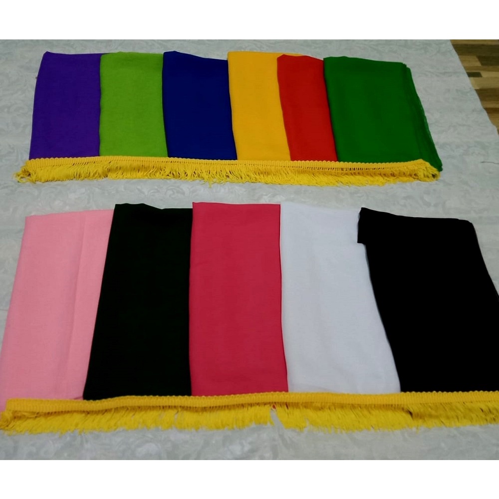 Sampur / Selendang Tari Renda Kuning (RENDA BOLAK BALIK)