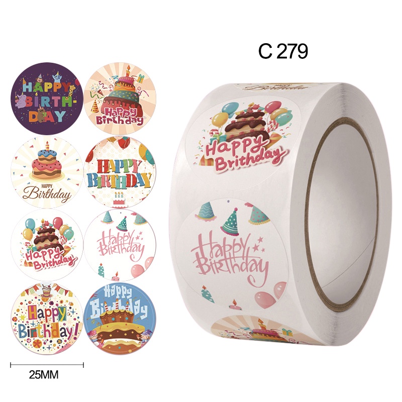 COD✨500 PCS / 1 ROLL STIKER TERIMA KASIH / STICKER THANK YOU Stiker Terima Kasih gs-18#🌟C279-2.5cm