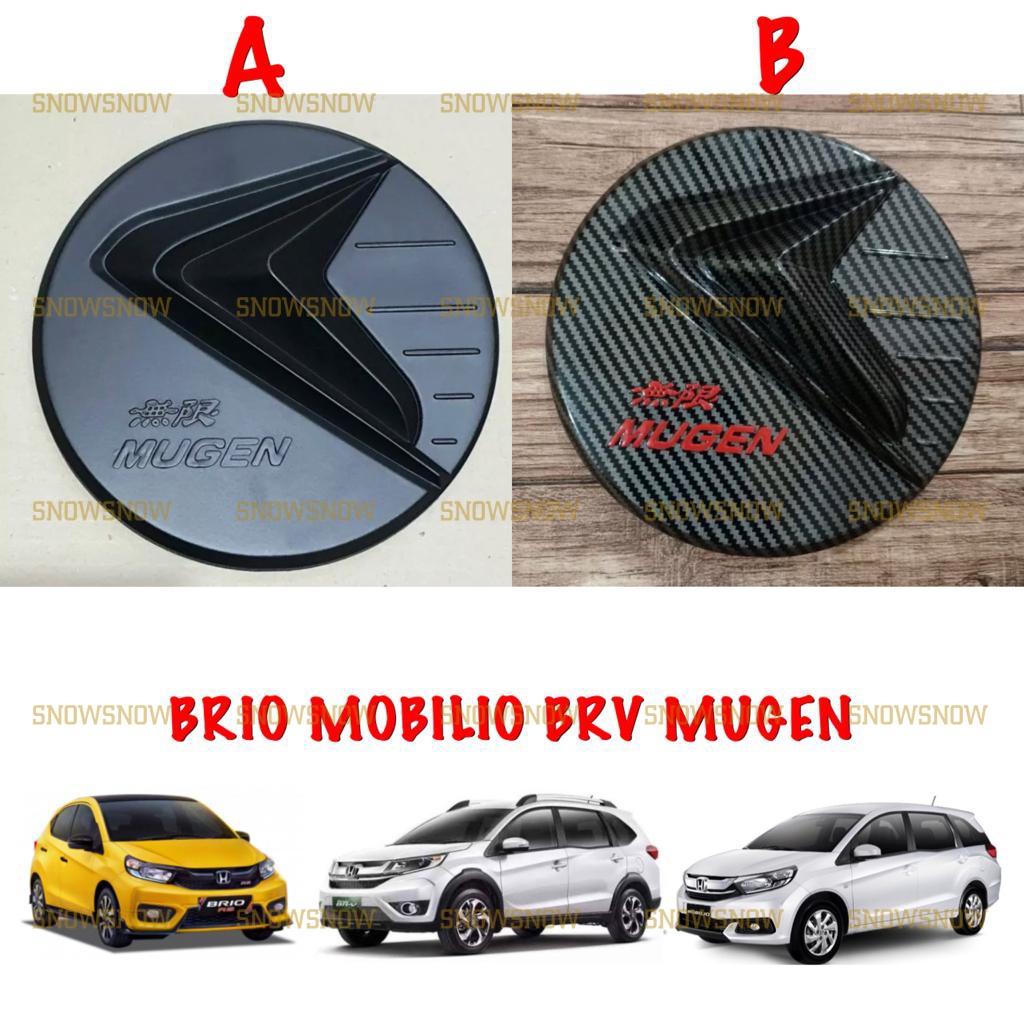 Tank Cover Mobil Brio BRV Mobilio Hitam Carbon