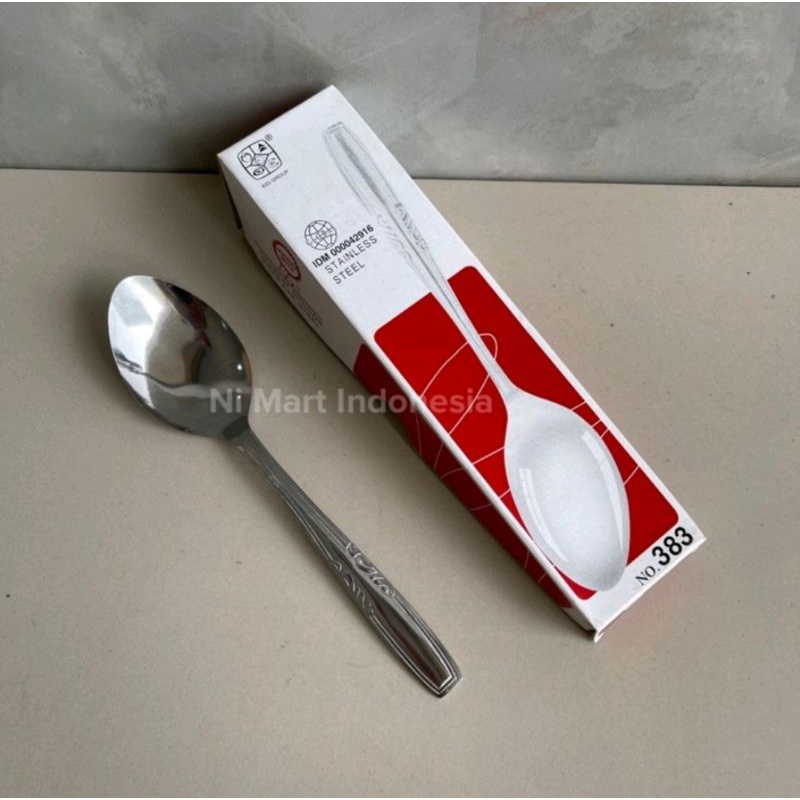 0Sendok Makan 383 Stainless (12 BUAH) | Sendok Murah Favorite Global Kedaung Stainless