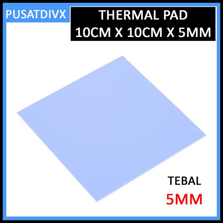 Thermal Pad 10Cm X 10Cm X 5Mm Chipset Vram Vga Heatsink Silicone