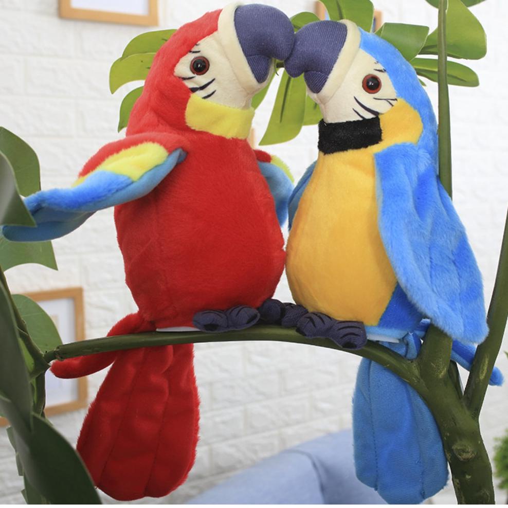 ヹ Boneka Burung Beo Peniru Suara / Burung Beo Bisa Bicara/ boneka Talking Bird/boneka hamster talkin