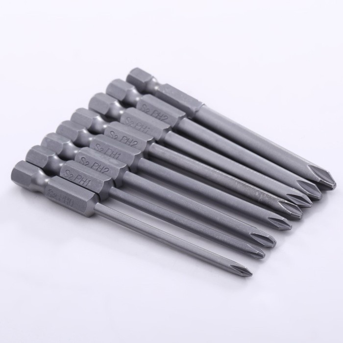 Obeng Mata Obeng Plus Set Magnetic 75Mm Hex Shank Screwdriver Bits 8Pcs