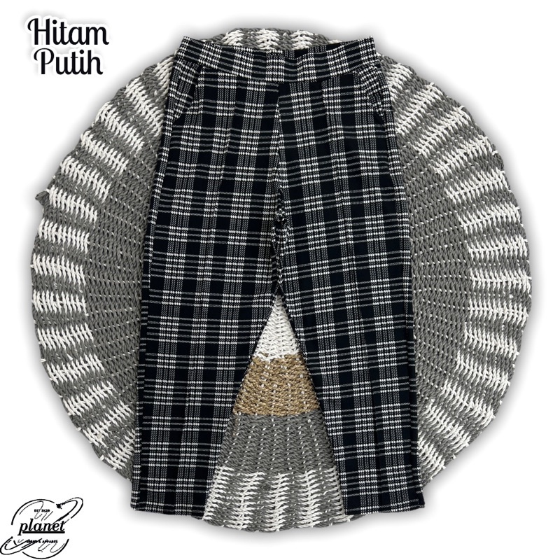 CELANA PANJANG WANITA MOTIF KOTAK KOTAK BIG SIZE JUMBO BAGGY TARTAN PANTS PINGGANG KARET BAHAN MELAR LUNA PANTS SEMI LEGGING COD BAYAR DITEMPAT