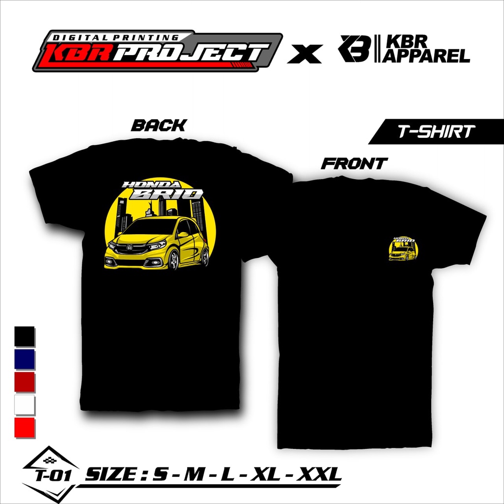 [COD] KAOS DTF  X HONDA BRIO KAOS HONDA BRIO KAOS BAJU DISTRO HONDA BRIO T-01
