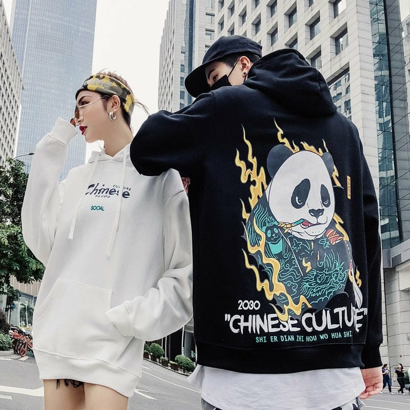 Sweater Hoodie CHINESE CULTURE Jumper Pria Wanita Bahan Fleece Tebal Ukuran S M L XL XXL XXXL